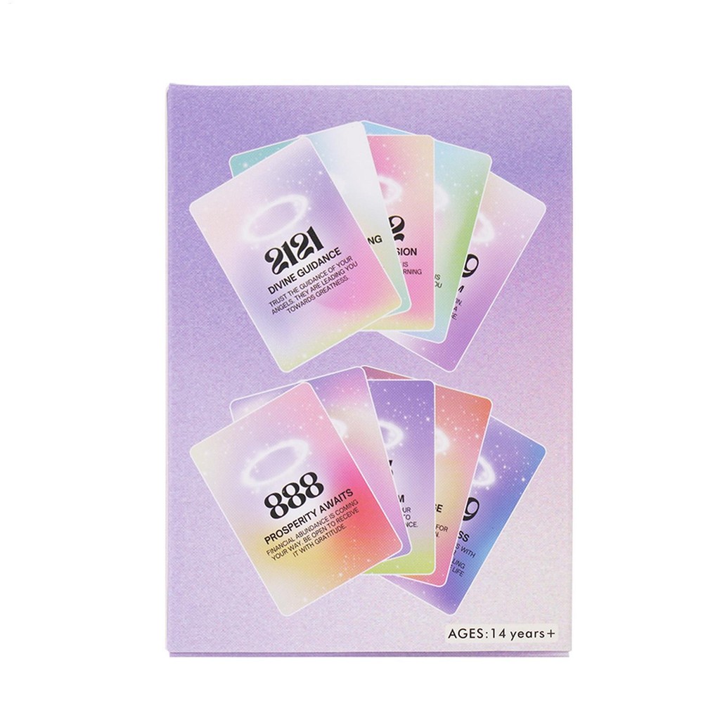 Tarot Oracle Cards Psychological Oracle Card 40-Card แบบพกพาชุดการ์ดทํานายลึกลับ Full-English valath
