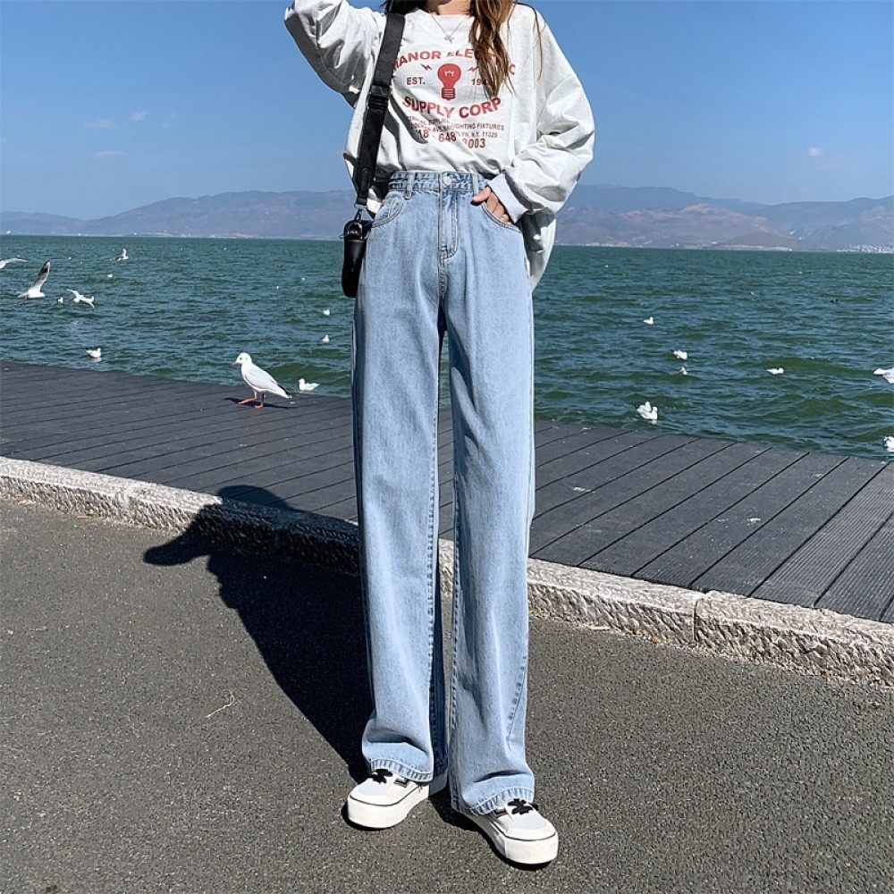 เสื้อผ้าผู้หญิงกางเกงและเลกกิ้ง dyj G22-1กางเกง-วินเทจสีฟ้า gt s april297 th ✨june299.th✨