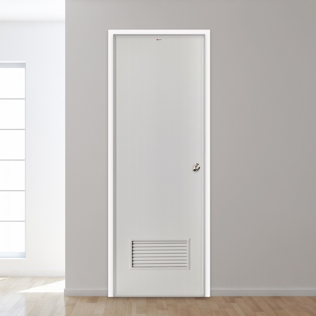 good tools. BATHIC ประตูพีวีซี BP2 70x200 ซม. สีเทา (เจาะรูลูกบิด) ถูกจริงไม่จกตา