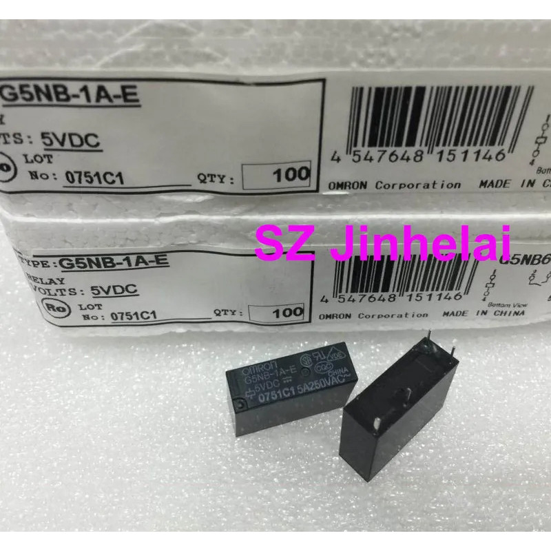 10pcs OMRON G5NB-1A-E G5NB-1A 24VDC 12VDC 5VDC แท้รีเลย์ 4Pin 5A DC24V DC12V DC5V