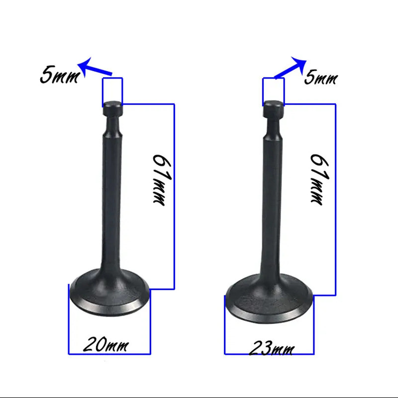 1KW 1.5KW วาล์วไอดีและไอเสียเครื่องกําเนิดไฟฟ้า,152F 154F วาล์วไอดีและไอเสียสําหรับชิ้นส่วนเปลี่ยนเค