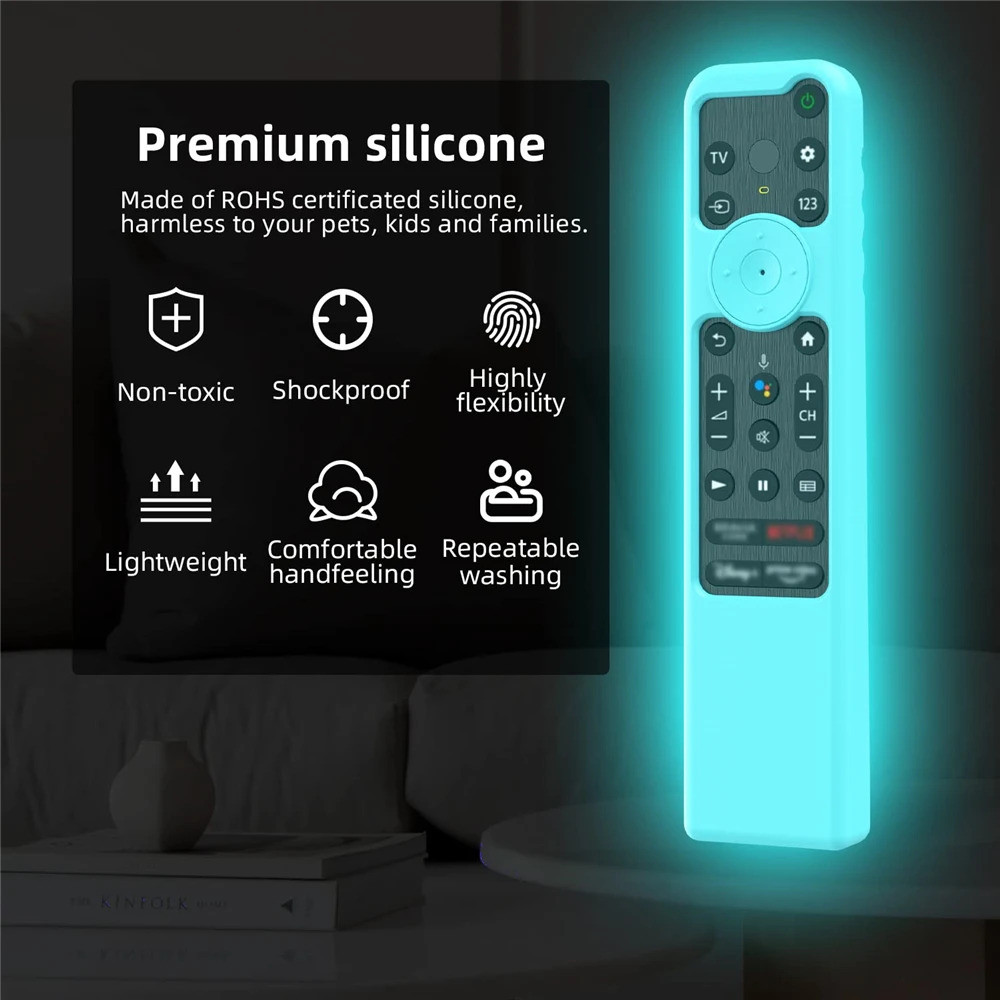 รีโมทคอนโทรลซิลิโคนส่องสว่างสําหรับ Sony XR X95K X90K A80K 4K OLED TV Case