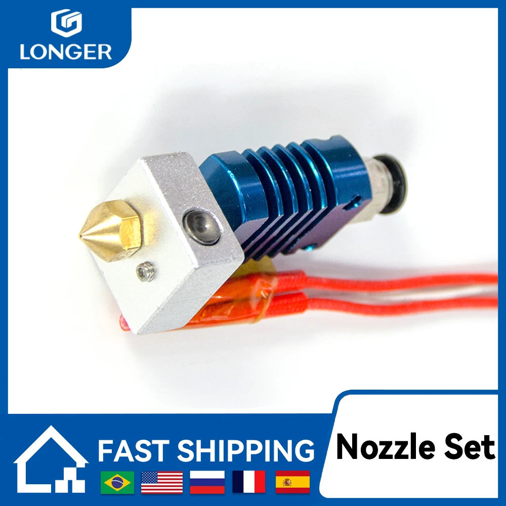 Longer LK1 LK4 LK4 PRO Break ชุดหัวฉีดปากทองแดง MK8 Original ใช้งานร่วมกับ Alfawise U20 U30 U30 PRO 