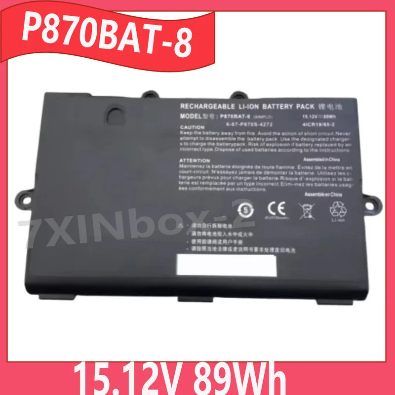 89Wh P870BAT-8 15.12V แบตเตอรี่สําหรับ Clevo P870TM-G P870DM3-G P775DM3 P870DM2 P870TM1-G P870KM P87