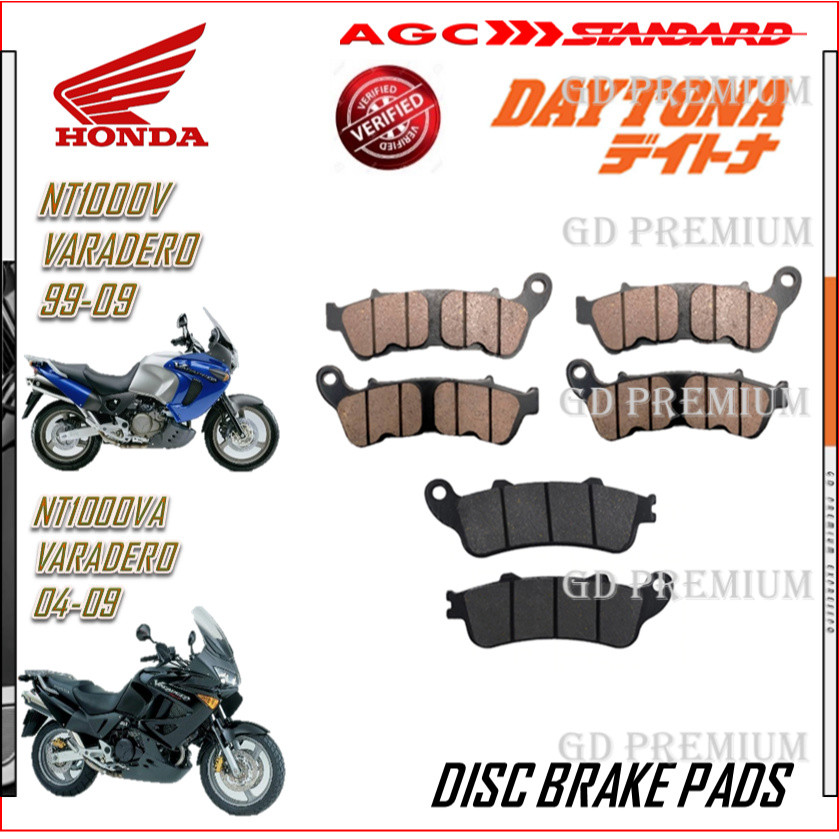 ผ้าเบรค HONDA NT1000V VARADERO 99-09 NT1000VA VARADERO ABS 04-09 สีดํา QUALITY GDPX