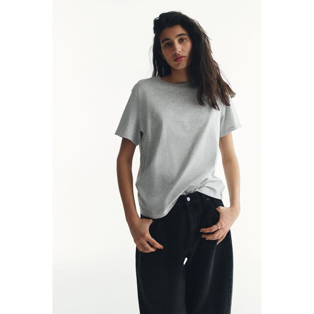 H&M(เอชแอนด์เอ็ม) เสื้อยืดคอตตอน ผู้หญิง 1264833_7