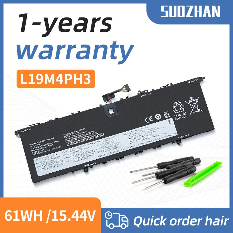 SUOZHAN L19M4PH3 L19D4PH3 L19C4PH3 แบตเตอรี่แล็ปท็อปสําหรับ Lenovo YOGA SLIM 7 PRO 14ACH5,14IAH7,14I