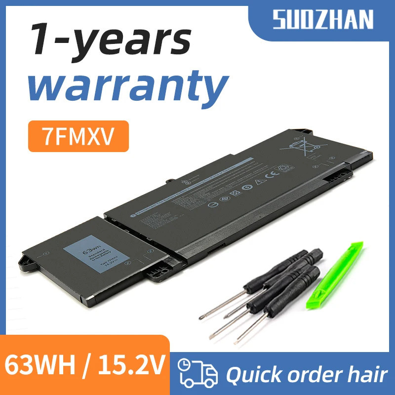 SUOZHAN 7FMXV แบตเตอรี่แล็ปท็อปสําหรับ Dell Latitude 5320 7320 7420 7520 Latitude 5320 2-in-1/7320 2