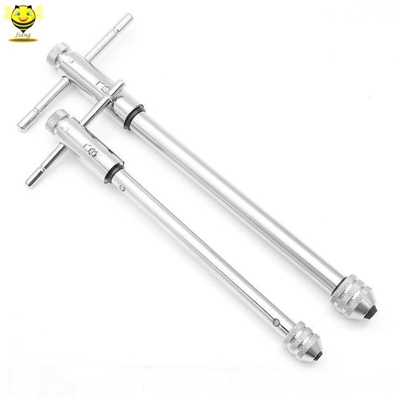[Jiang] M3-8 M5-12 T Handle Adjustable Ratchet Tap Holder ประแจมือทนทานสําหรับ Professional Machinist TH