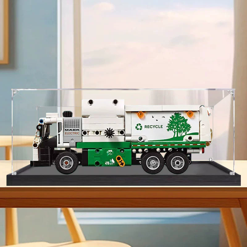 🚀 กล่องใส่เลโก้ Lego 42167 รถขยะ Mack LR กล่องอะคริลิคใส ตู้โชว์รถบรรทุก ใส่ Labubu Art Toy กันฝุ่น