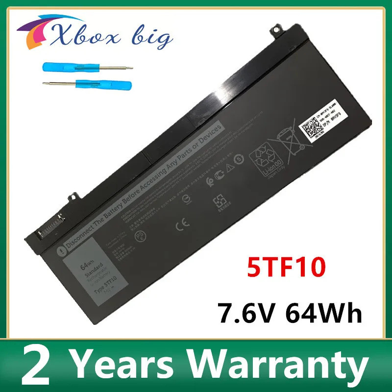 5TF10 แบตเตอรี่แล็ปท็อปสําหรับ Dell Precision 7M0T6 NYFJH 0H6K6V 7330 7530 7.6V 64WH