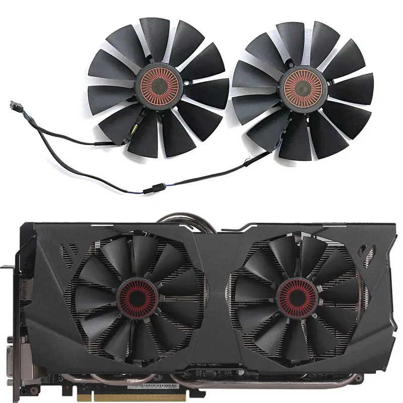 *95MM FD10015H12S 0.55A 5Pin GTX980 Cooler พัดลมสําหรับ ASUS STRIX GTX 970 980 780 TI R9 380 กราฟิกก