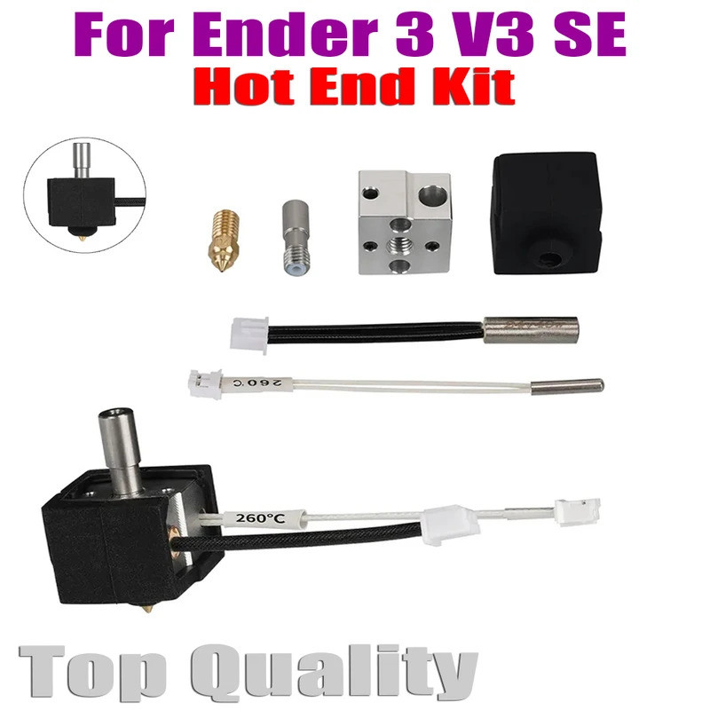 สําหรับ Ender 3 V3 SE Hotend ชุดอัพเกรดบล็อกความร้อนอุณหภูมิสูงสแตนเลสคอหลอด Hotend ความร้อนสําหรับ 