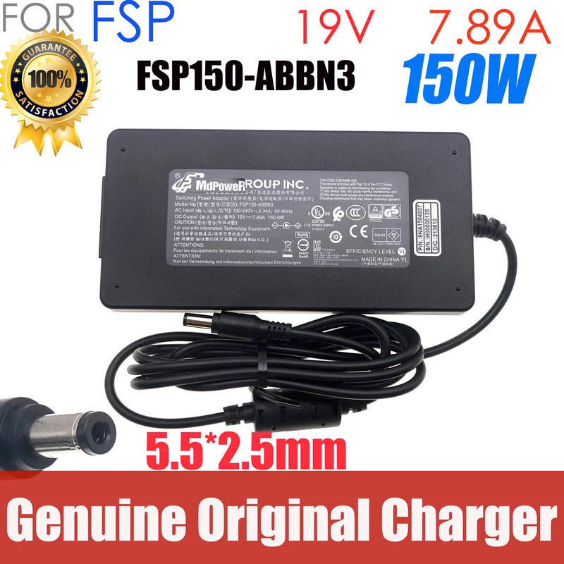 Original FSP150-ABBN3 19V 7.89A 7.9A 150W 5.5*2.5 มม.อะแดปเตอร์ACแล็ปท็อปสําหรับASUS G53S G53SX G73S