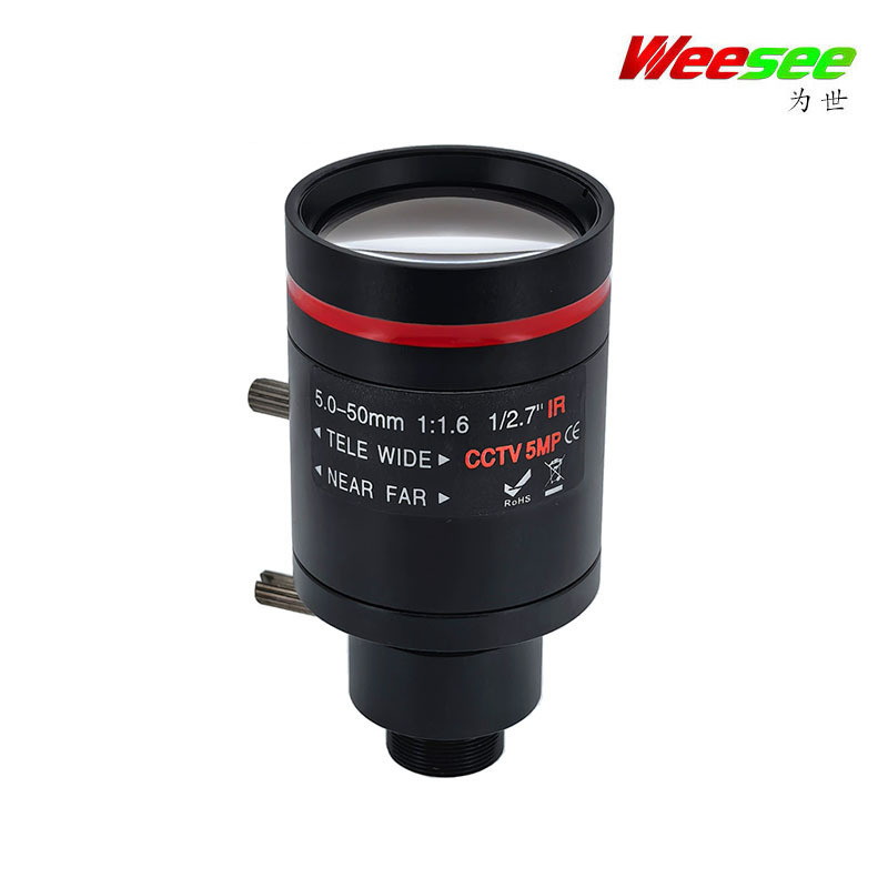 Zoom HD 5.0million Lens 5-50mm 1/ 2.7inch M12 Interface 10x Zoom Surveillance Lens
