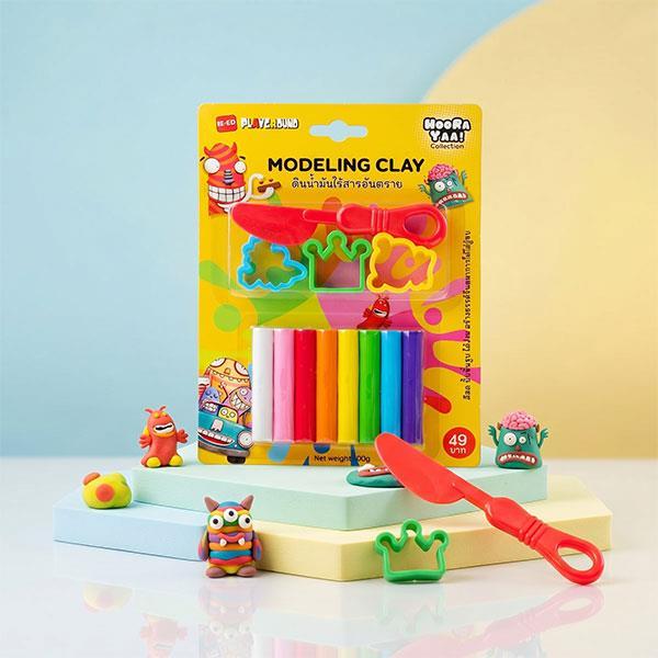 (Tech Inspire) : PG1-ชุดดินน้ำมัน : Play Ground-1A Modeling Clay Set (PG1A-8CLAY100g-S)