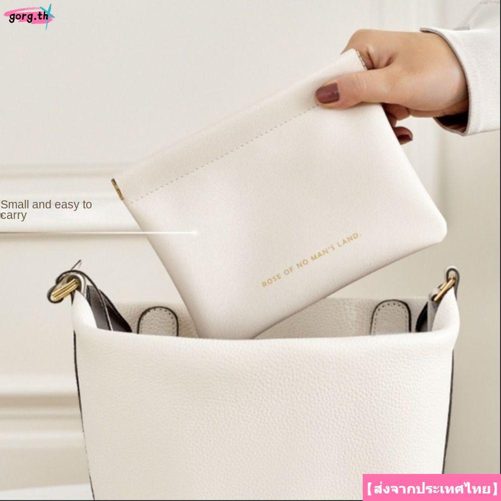 จัดส่งจากประเทศไทยGORG กระเป๋าเครื่องสําอาง, Simple PU ลิปสติกแต่งหน้า, แฟชั่นเดินทางแบบพกพามินิเครื่องประดับกระเป๋าถือผู้หญิงสาว