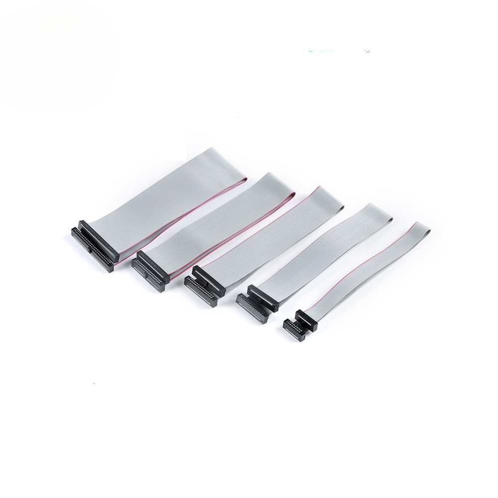 Fulabs 2.54MM Pitch FC-6/10/16/20/24 PIN 20 ซม.JTAG ISP DOWNLOAD CABLE สีเทาแบนริบบิ้นสายเคเบิลข้อมู