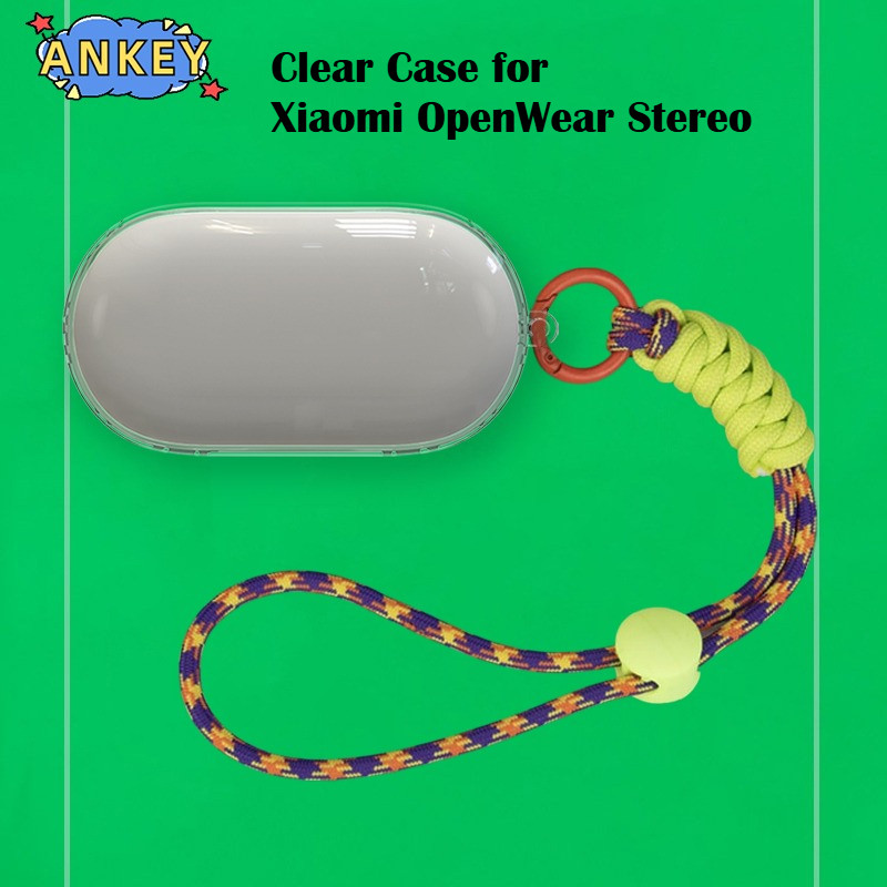 For Xiaomi OpenWear Stereo Case Protective Transparent Clear TPU Covers Bluetooth Earphone Shell Headphone Portable with Rope
