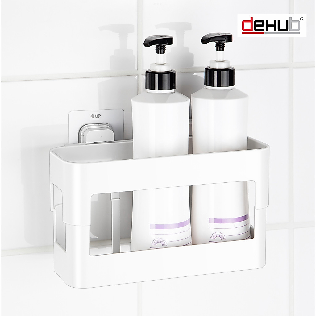 DeHUB Vacuum Pad ชั้นวางแชมพู วางของในห้องน้ำ ห้องครัว ไม่ต้องเจาะผนัง แผ่นกาวสูญญากาศ