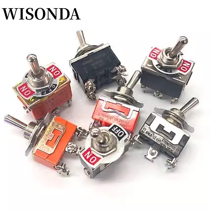 สวิตช์โยก E-TEN1021 1121 1122 1221 1321 1322 123 223 15A 250VAC E-TEN1121 E-TEN1221 กันน้ํา สีดํา