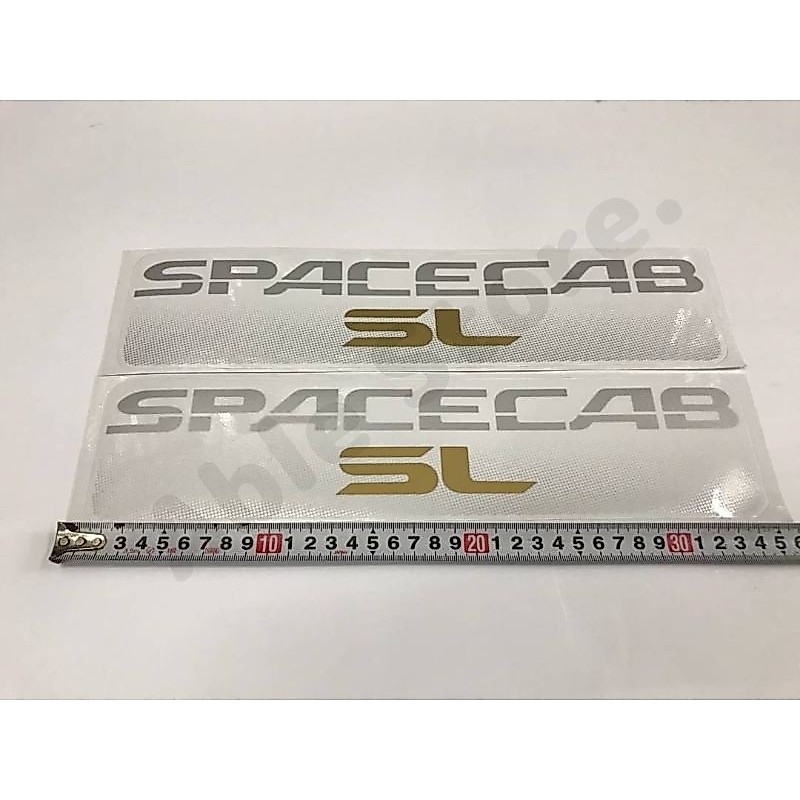 สติ๊กเกอร์ดั้งเดิมงานสกรีน SPACECAB SL (ไข่ปลา) สำหรับติดแค๊ป ISUZU TFR ปี94