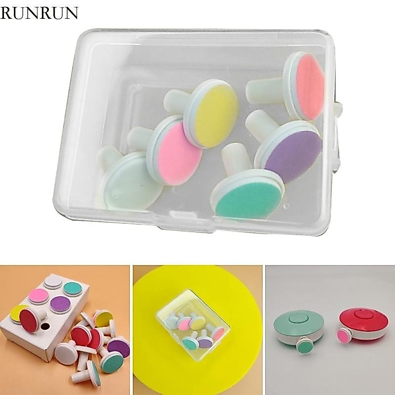 Runny หัวเจียรไฟฟ้า แบบเปลี่ยน สําหรับตะไบเล็บเด็ก 6 ชิ้น