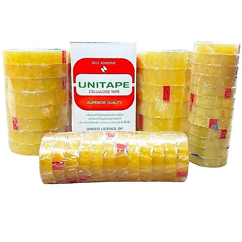 (ยกแถว) เทปใส Unitape ความยาว 36 หลา สก็อตเทป