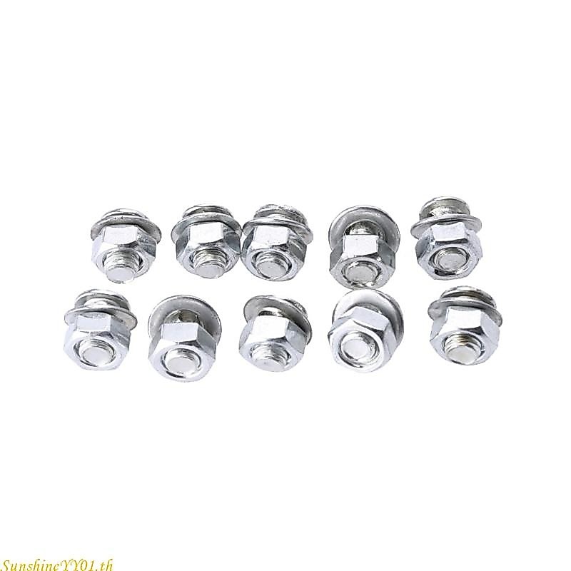 Sun 10pcs ตัวปรับสายเบรค Clamp ล็อคสกรู Bolt Moped MTB จักรยานเสือภูเขา