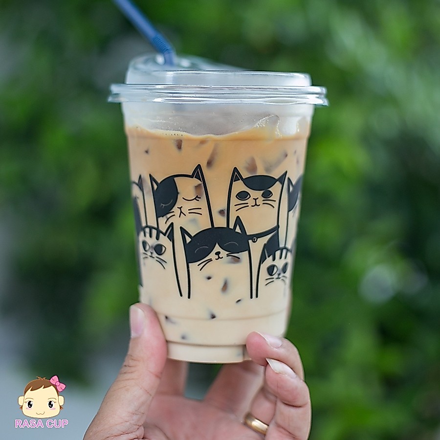 [FP20 พิมพ์ลาย-100] แก้ว PET 20oz รุ่น FP20 สกรีนลายต่างๆ มีสีให้เลือกสกรีนสีขาว/ ดำ บรรจุ 100 ใบ (เฉพาะแก้วไม่รวมฝา