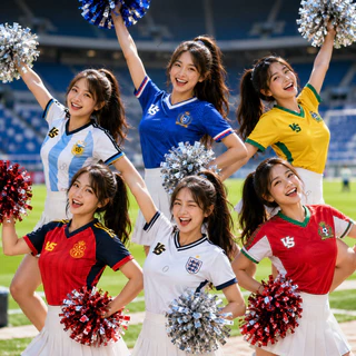 เสื้อเชียร์ฟุตบอลผู้หญิง เสื้อกีฬาทีมชาติโลก คอวีแขนสั้น ผ้าโพลีเอสเตอร์ระบายอากาศ แฟชั่นเชียร์บอลโลก มีหลายสไตล์ให้เลือ