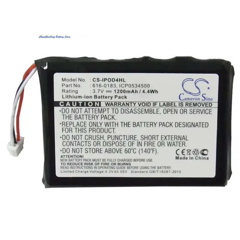 Cameron Sino 1200mAh แบตเตอรี่สําหรับ Apple iPOD 4th Generio, iPOD Photo 40GB M9585,Photo 60GB M9830