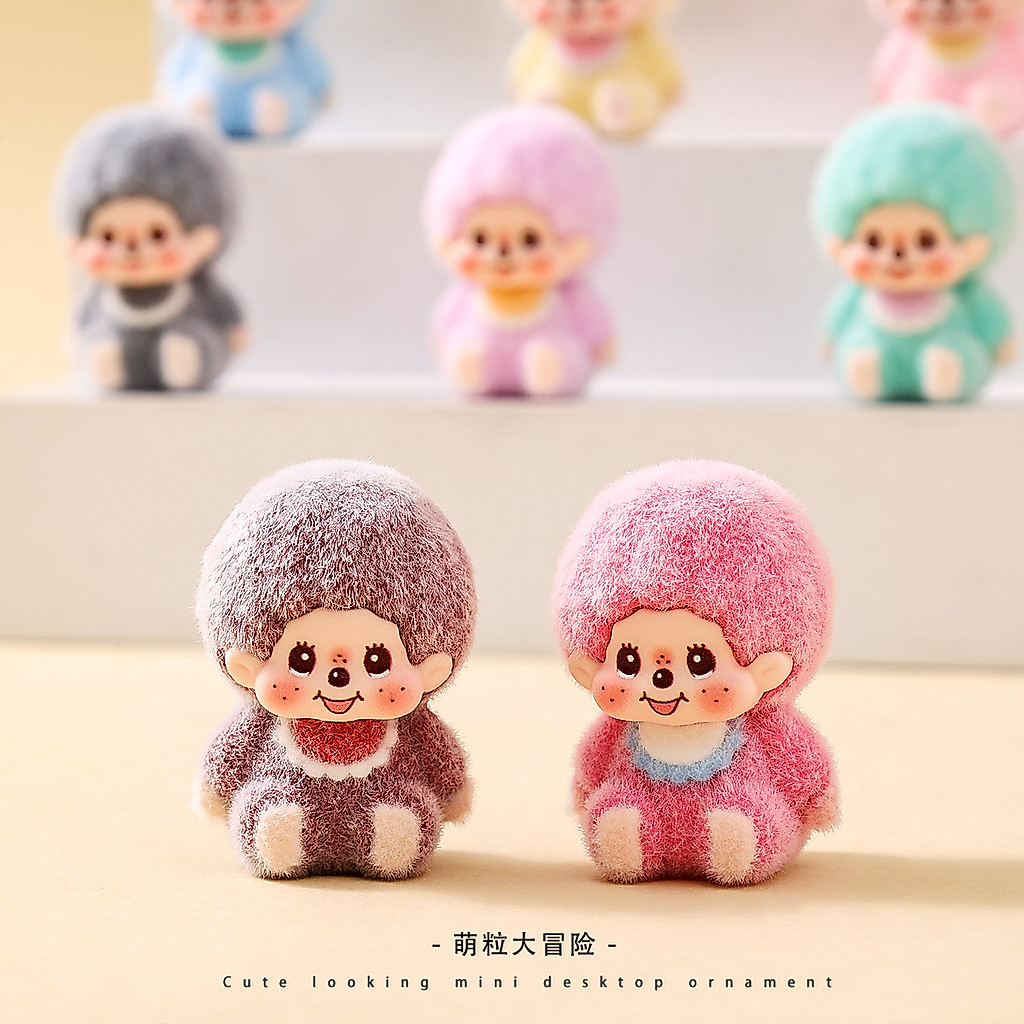 9 ชิ้นกํามะหยี่นั่ง Qiqi Baby เรซิ่น Charms สําหรับ DIY (8-310)