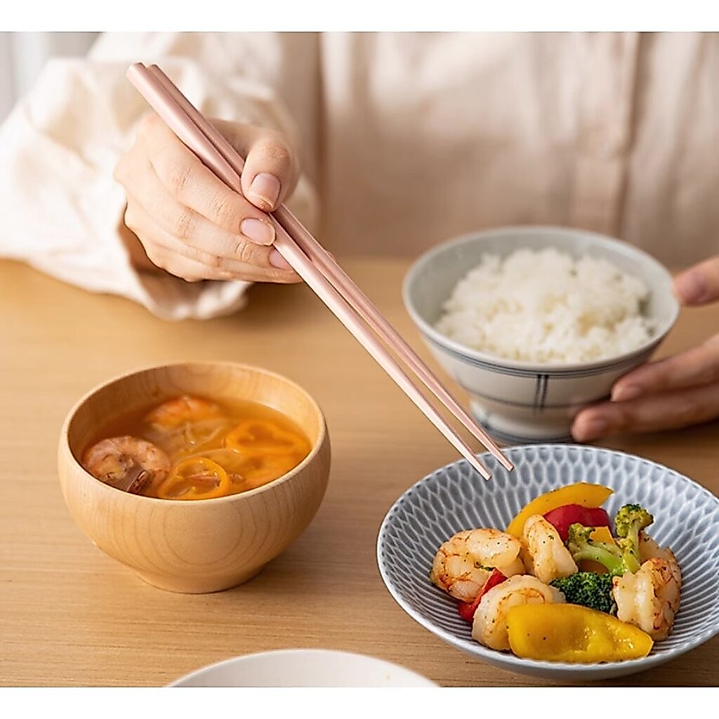 Omocha - Bamboo chopsticks set , 5 colors เซทตะเกียบ 5 คู่ 5 สี