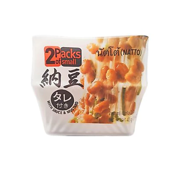 ถั่วหมักญี่ปุ่น นัตโตะ TSUBAKI Food แพ็คคู่ แพ็คละ 40 กรัม พร้อมซอสและมัสตาร์ด Natto ถั่วเน่า