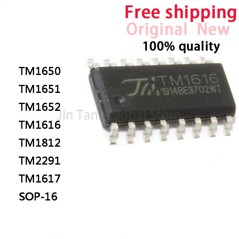 5 ชิ้น TM1650 TM1651 TM1652 TM1616 TM1812 TM2291 TM1617 SOP-16 ชิป IC ในสต็อกขายส่ง