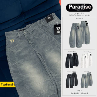 Paradise | Jaff Barrel Street - กางเกงบาเรล สไตล์สตรีท | ใส่ได้ หญิง - ชาย | Unisex | Women - Men | Jeans