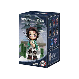 P POPMART Demon Slayers Blade Standing Story Series Building Block รูป Mystery กล่องเครื่องประดับของแท้