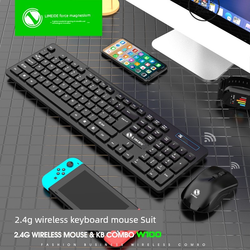 mouse bluetooth mouse wireless คีย์บอร์ดไร้สายสากลแบบตั้งโต๊ะเงียบช็อคโกแลต