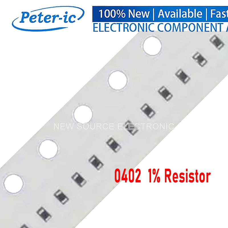 (100 ชิ้น) 0402 ตัวต้านทาน SMD 0.1R~910R 1% 1/16W 0R 0.2R 0.5R 1R 2.2R 4.7R 5.1R 47R 22R 33R 100R 33