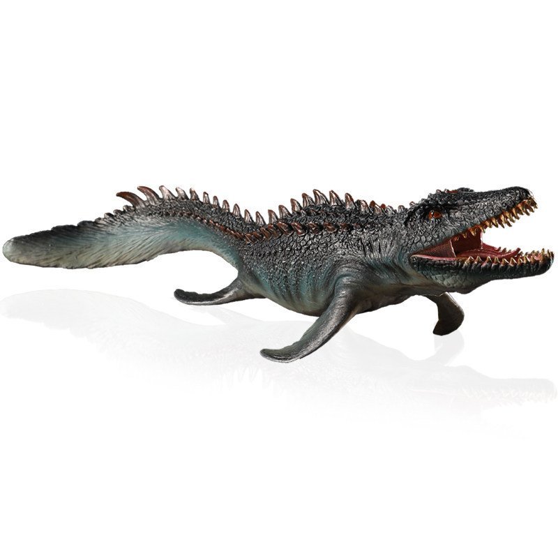 Mosasaurus ของเล่นจําลองไดโนเสาร์รุ่น Solid Canglong งูคอมังกร Jurassic ไดโนเสาร์ World Boy ของขวัญ 