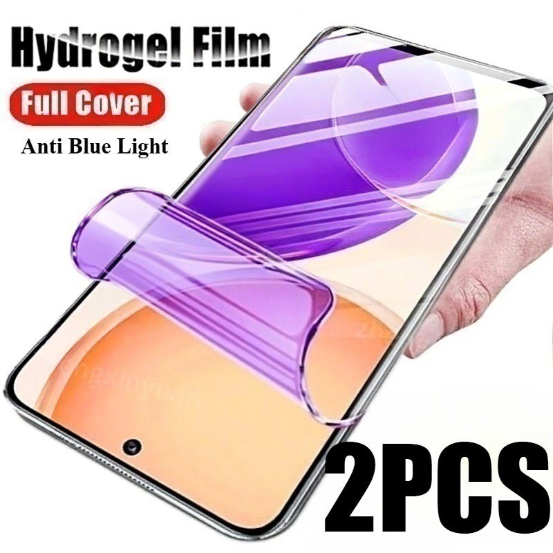 2 ชิ้นคลุมทั้งหมดป้องกันแสงสีฟ้า Ultra HD Soft Hydrogel ฟิล์ม Matte Frosted Soft ฟิล์มสําหรับ vivo Y