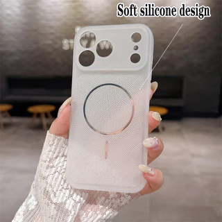 เคสโทรศัพท์ ไอโฟน 17 16 15 14 13 12 11 มือโปร สูงสุด เคสป้องกัน 14 โปรแม็กซ์ การกระจายความร้อนระบายอากาศกรณีโทรศัพท์ซิลิโคนอ่อนนุ่ม, เหมาะสําหรับ ไอพี 11 12 13 14 15 16 17 มือโปร สูงสุด
