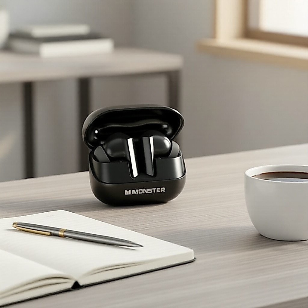Monster MQT50 หูฟังไร้สายบลูทูธเวอร์ชัน 6.0 เสียงสเตอริโอคุณภาพสูงสําหรับฟังเพลงและเล่นเกม ควบคุมด้วยระบบสัมผัสและมีไมโครโฟน