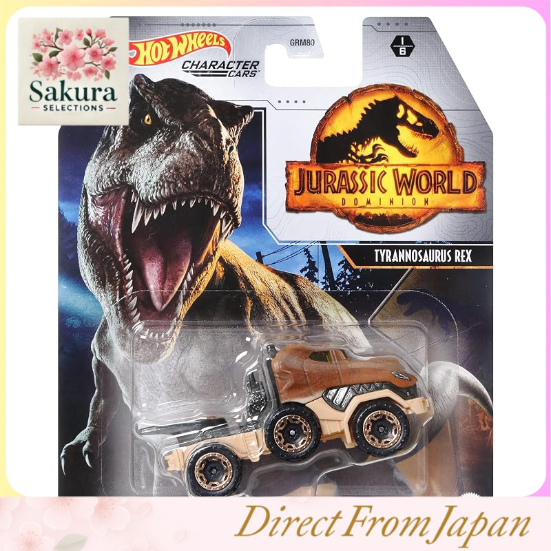 Hot Wheels Character Cars Jurassic World Dominion Diecast Model Vehicle - Tyrannosaurus Rex 1/6
