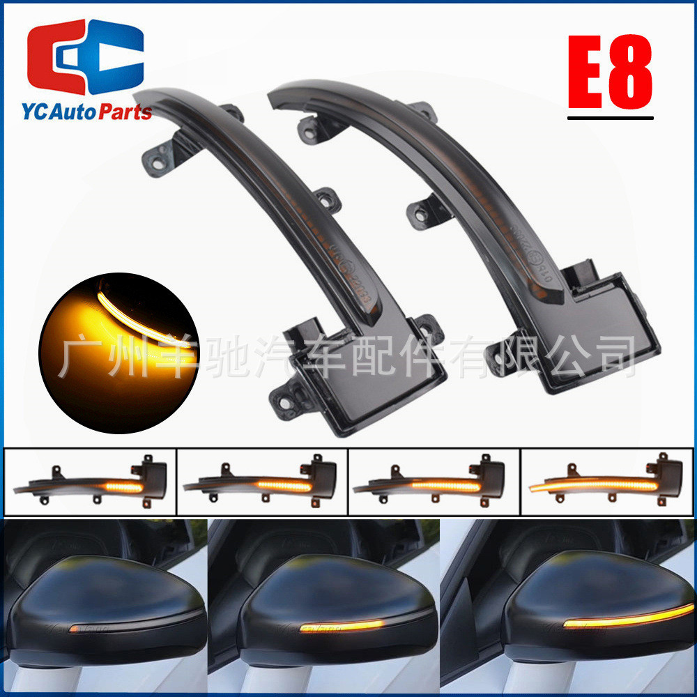 เหมาะสําหรับ Audi TT TTS MK2 8J2007-2014 Reversing กระจกมองหลังแบบไดนามิกไหลไฟเลี้ยว