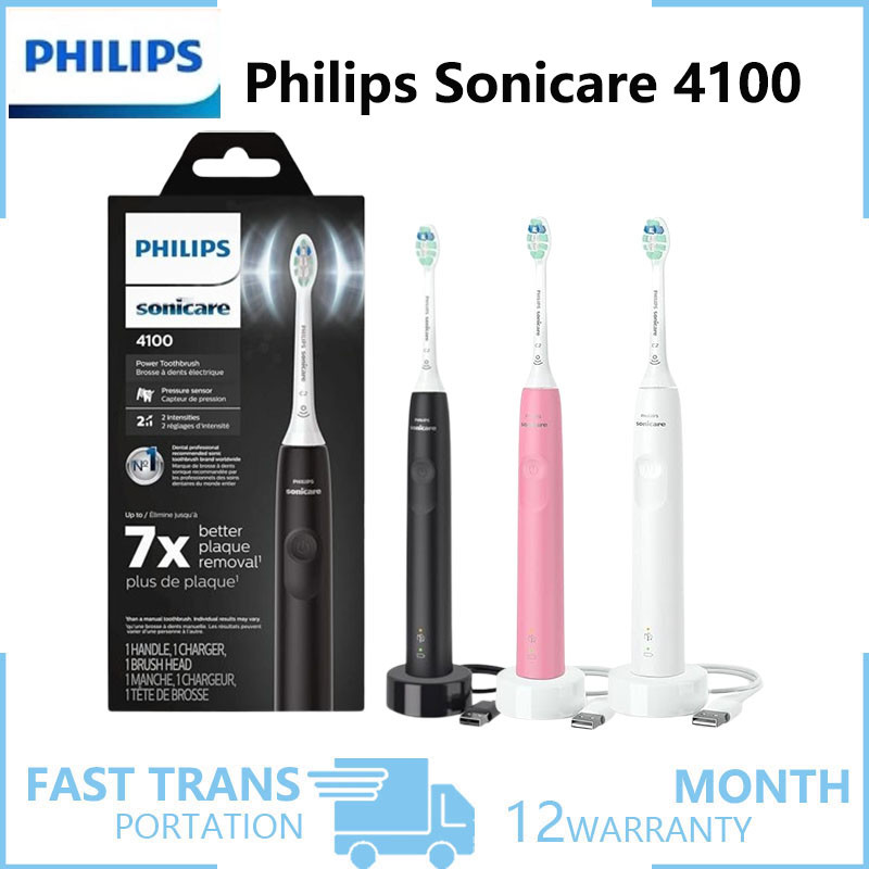 Philips 4100 Sonicare แปรงสีฟันไฟฟ้าอัลตราโซนิก 7X ครั้งขจัดคราบฟัน