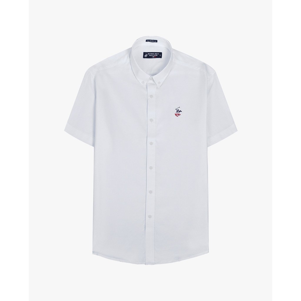 BEVERLY HILLS POLO CLUB - เสื้อเชิ้ตผู้ชายคอปกเปิดแขนสั้นอ่อนเยาว์ CMSSW23TL003-KMS