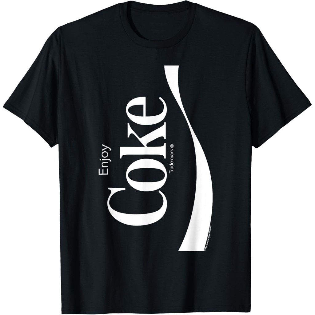 เสื้อยืดแขนสั้นผ้าฝ้ายแท้ พิมพ์ลาย Coca-Cola ไซส์ S-4XL