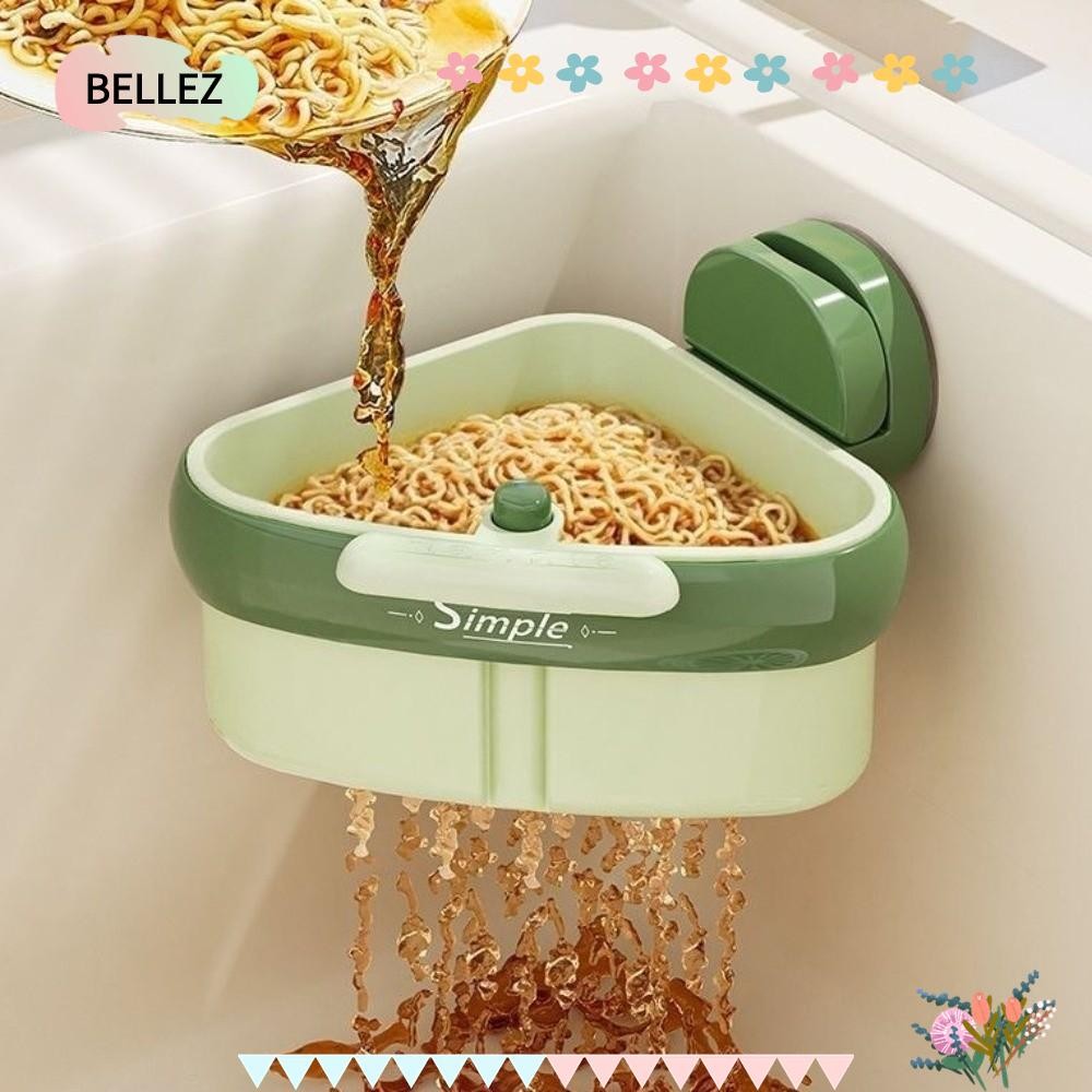 BELLEZ อ่างล้างจานเข้ามุม, แยก One-touch เปิดและปิดตะกร้าท่อระบายน้ําอ่างล้างจาน, Push-type ความจุขนาดใหญ่ Anti-leak Kitchen Waste Collector